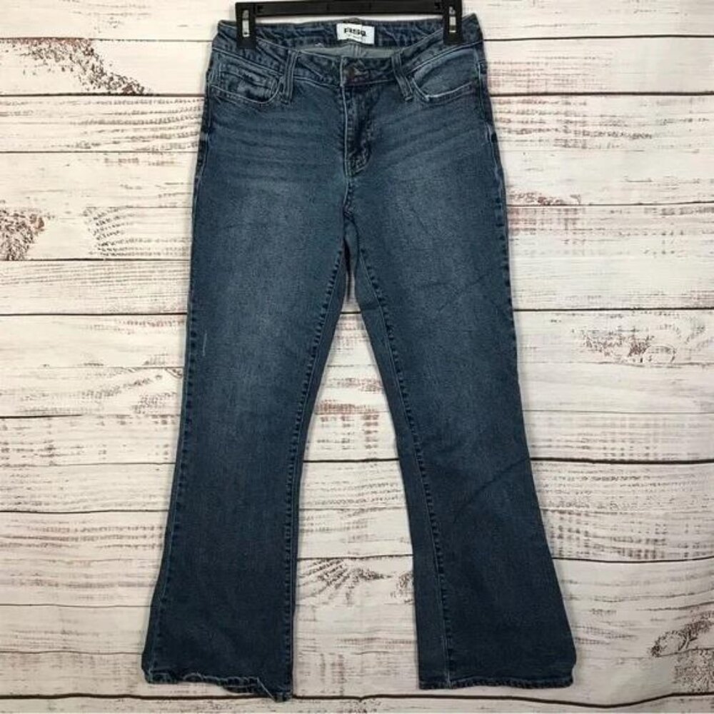 RSQ medium wash low rise size 28 stretch flare leg denim jeans